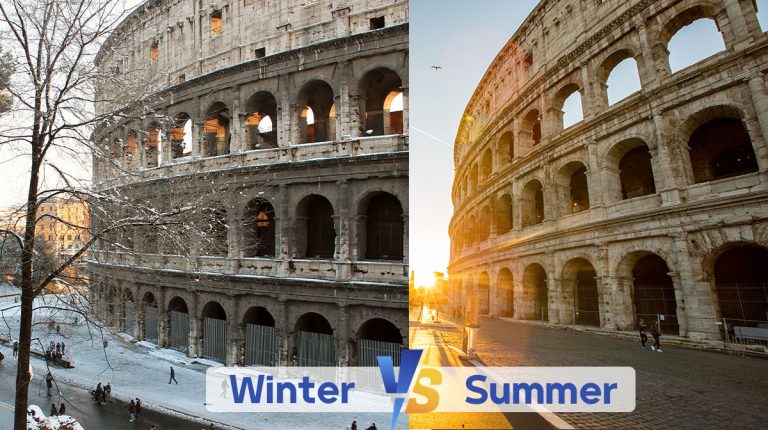 Colosseum summer vs winter